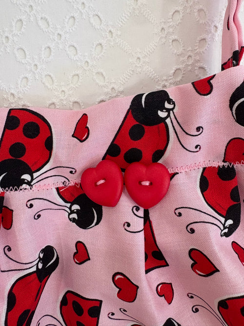 *• Ladybug hearts button bag •*